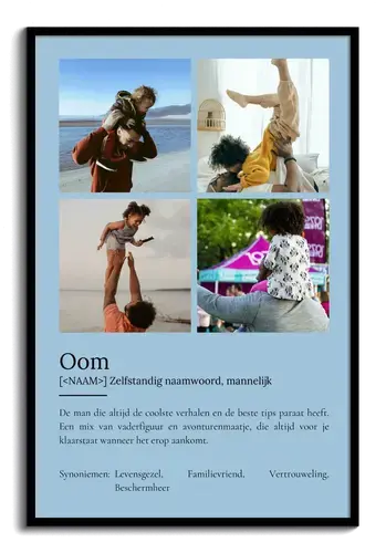 Maak een gepersonaliseerd Onkel definiëringsposter met jouw foto's