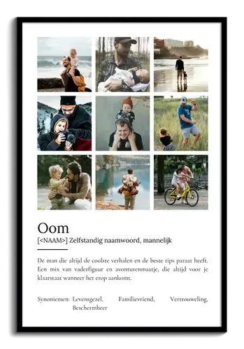 Maak een gepersonaliseerd Onkel definiëringsposter met jouw foto's