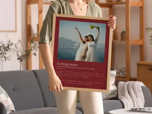 Definitieposter "Echtgenote" met personalisatie optie