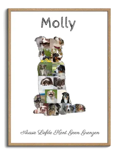 Creëer je eigen Australian Shepherd fotocollage - Hondenliefde vereeuwigen