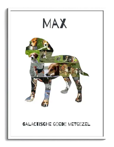 Creëer Je Eigen Beagle Collage - Persoonlijk Foto Geschenk!