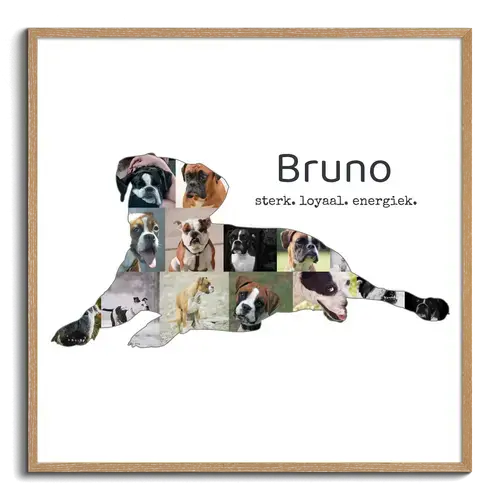 Creëer jouw unieke Boxer hond fotocollage - gepersonaliseerd voor jou