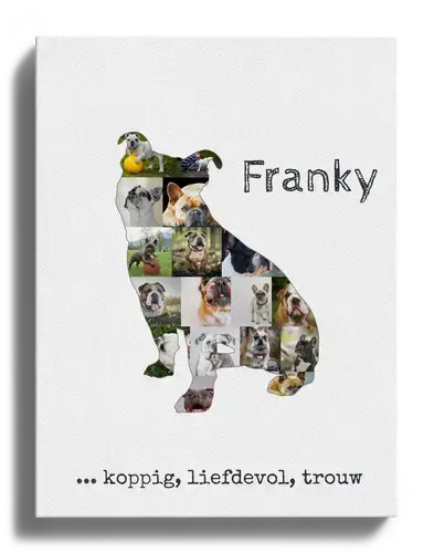 Creeër Jouw Bulldog Fotocollage - Voeg Eigen Tekst Toe