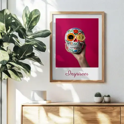 Kleurrijke Totenkopf Fotoposter op Maat