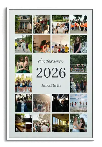 Fotocollage sjabloon voor eindexamenfeest