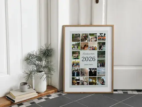 Fotocollage sjabloon voor eindexamenfeest
