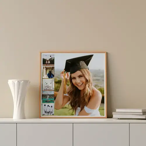 Fotocollage afstuderen met eigen tekst