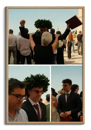 Fotocollage afstuderen met eigen tekst