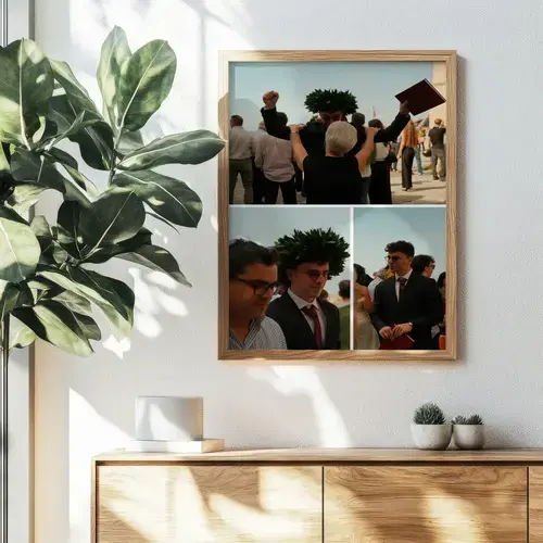Fotocollage afstuderen met eigen tekst