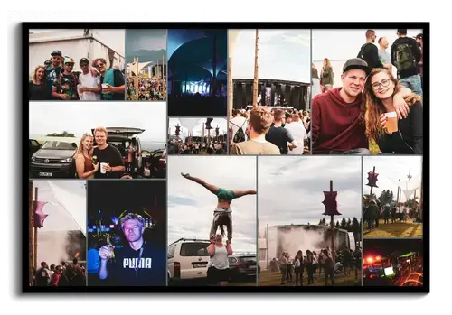 Festival fotocollage met eigen tekst