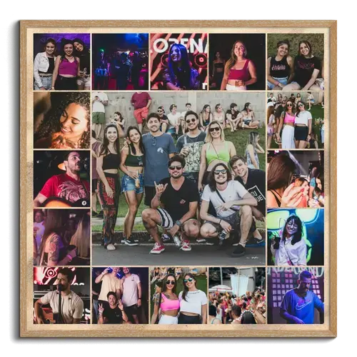 Festival fotocollage met eigen tekst