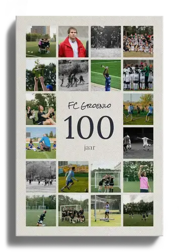 Voetbal fotocollage met eigen tekst