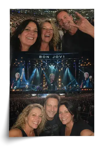Concert-fotocollage met eigen tekst