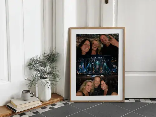 Concert-fotocollage met eigen tekst