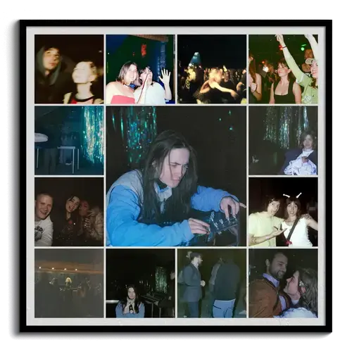Concert-fotocollage met eigen tekst