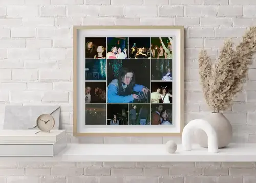 Concert-fotocollage met eigen tekst