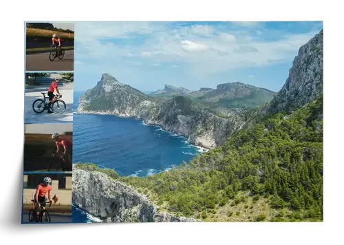 Wielrenfiets fotocollage met eigen tekst