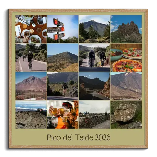 Wielrenfiets fotocollage met eigen tekst