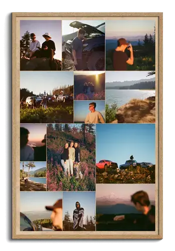 Roadtrip fotocollage met eigen tekst