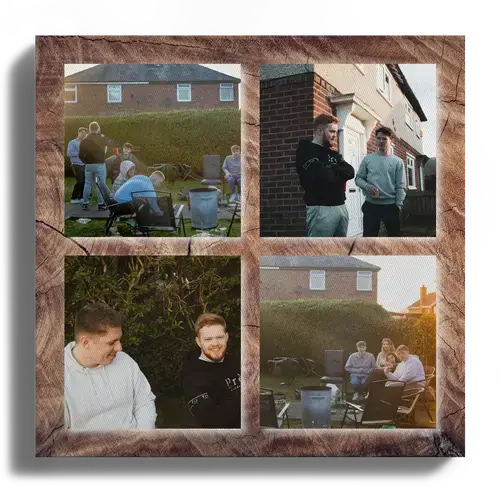 Zomerfeest fotocollage met eigen tekst