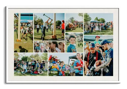 Fotocollage sjabloon voor verenigingsfeest