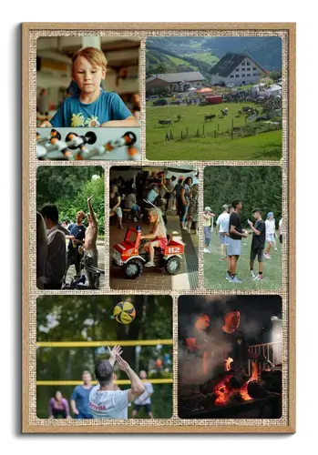 Fotocollage sjabloon voor verenigingsfeest