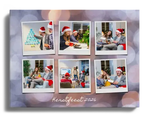 Kerstfeest fotocollage voor teams en bedrijven