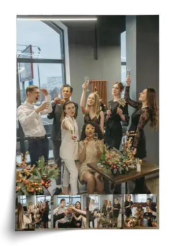 Kerstfeest fotocollage voor teams en bedrijven