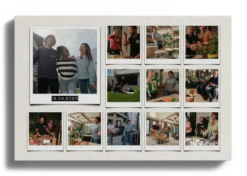 Foto collage housewarming met eigen tekst