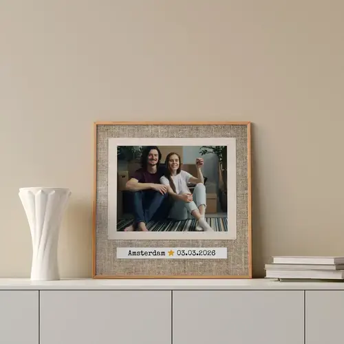 Foto collage housewarming met eigen tekst