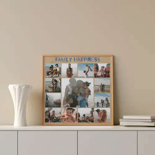 Familie Fotocollage met Persoonlijke Tekst