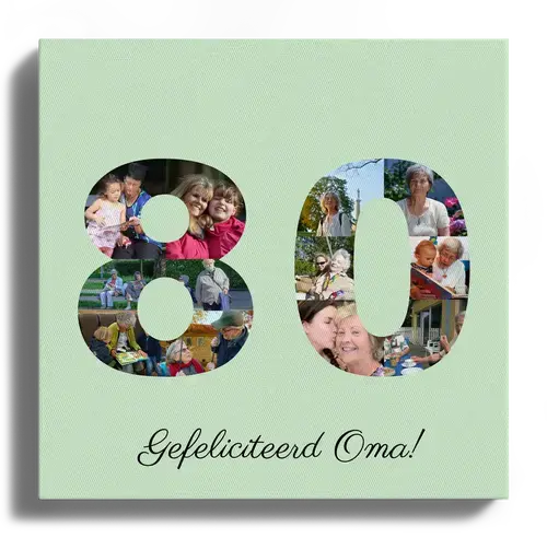 Ontwerp jouw persoonlijke 80ste verjaardagscollage voor oma!