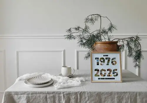 Fotocollage Jubileumcijfers met eigen foto’s