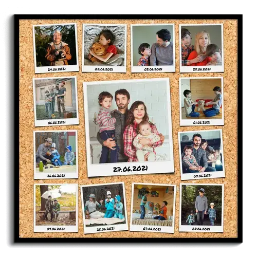 Creëer jouw Polaroid fotocollage met uniek centeraanzicht en speelse achtergrond!