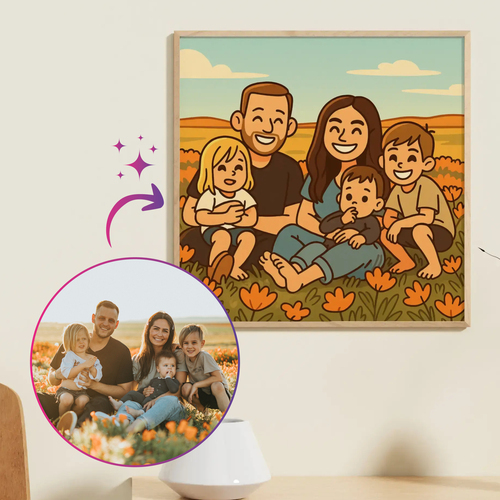 Selfie in comic omzetten - AI-kunst, anime/sticker