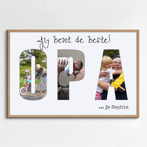 Fotocollage jij bent de beste opa cadeau voor grootouders