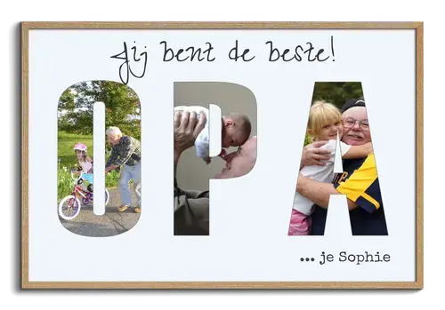 Fotocollage jij bent de beste opa cadeau voor grootouders