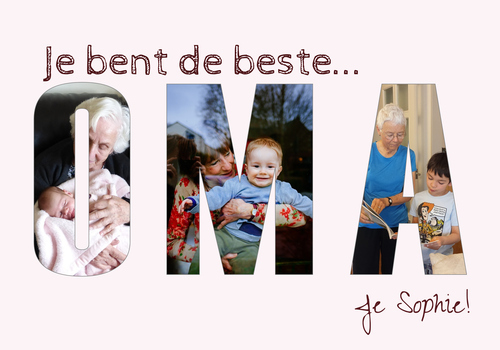 Creëer jouw unieke "OMA"-fotocollage cadeau 