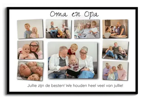 Cadeau voor opa en oma jullie zijn de beste fotocollage