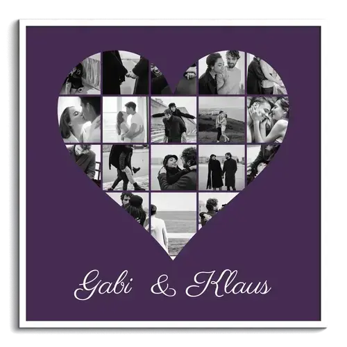 Hart fotocollage liefde en partnerschap