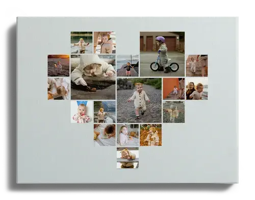 Fotocollage baby kinderfoto’s als hart