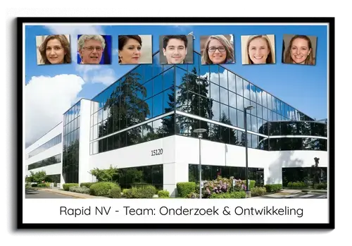 Ontwerp jouw teamcollage op Alu-Dibond voor kantoor of afscheidscadeau