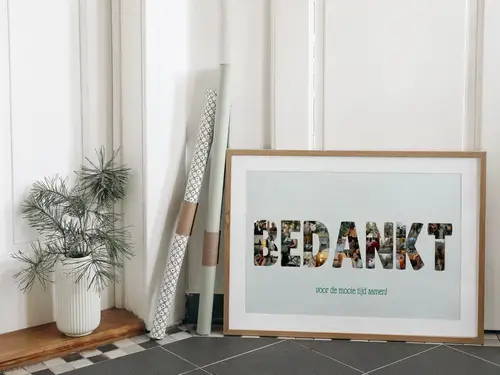 Fotocollage Poster "DANKE" - Persoonlijk Cadeau