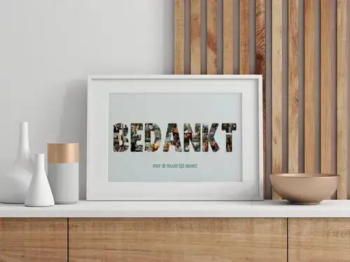 Fotocollage Poster "DANKE" - Persoonlijk Cadeau