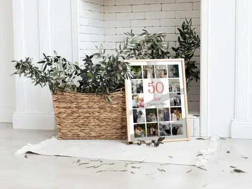 Gouden bruiloft cijfer-fotocollage