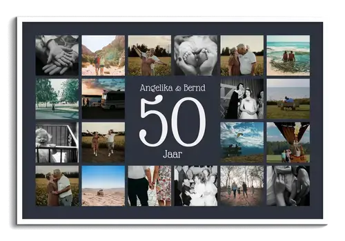 Gouden bruiloft cijfer-fotocollage