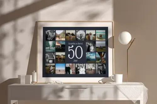 Gouden bruiloft cijfer-fotocollage