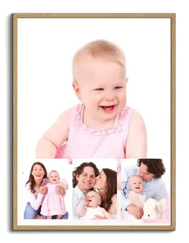 Mooie Fotocollage van Babykiekjes als Herinnering