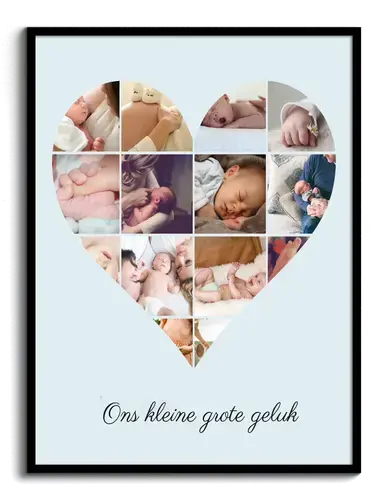 Creëer je eigen hartcollage: perfect voor baby's en uniek als kraamcadeau!