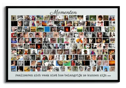 Creëer je eigen fotocollage met persoonlijke tekst - perfect cadeau!